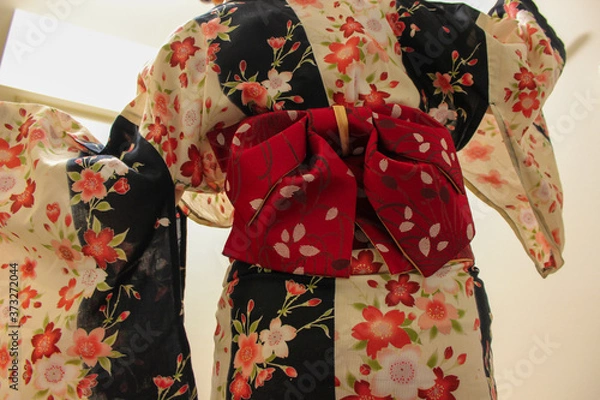 Obraz 浴衣　女性　帯