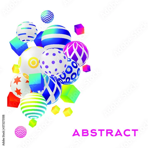 Fototapeta abstract decorative balloon on white background vector illustration