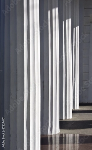 Fototapeta Architectural pattern of classic columns, ionic order.