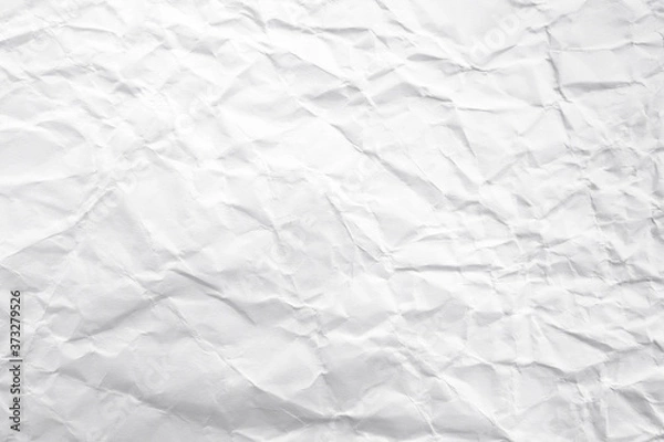 Fototapeta white crumpled paper texture background. 