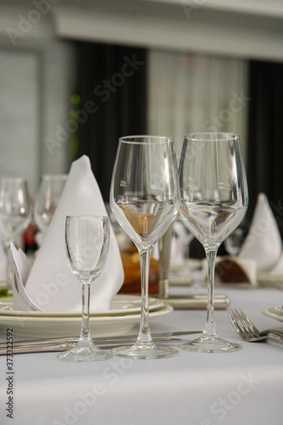 Obraz table setting in restaurant