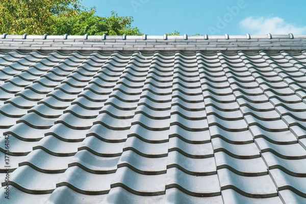 Obraz 綺麗な日本の家の屋根瓦