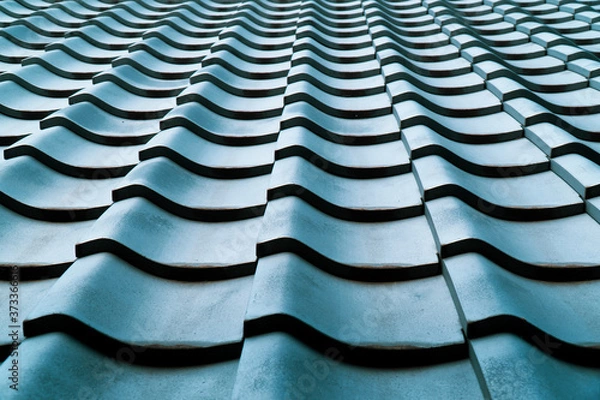 Fototapeta 綺麗な日本の家の屋根瓦