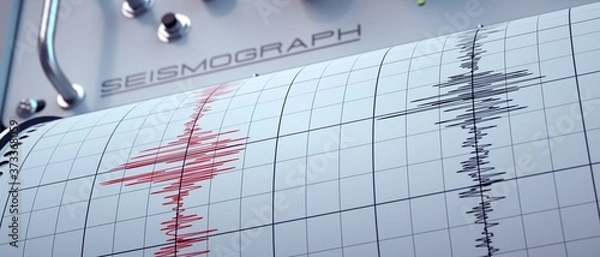 Obraz Seismograph predicting earthquakes with precision.
