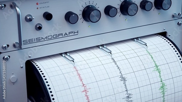 Obraz Seismograph predicting earthquakes with precision.
