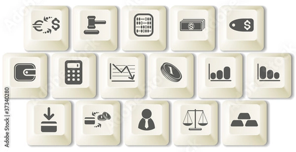 Fototapeta Money icons