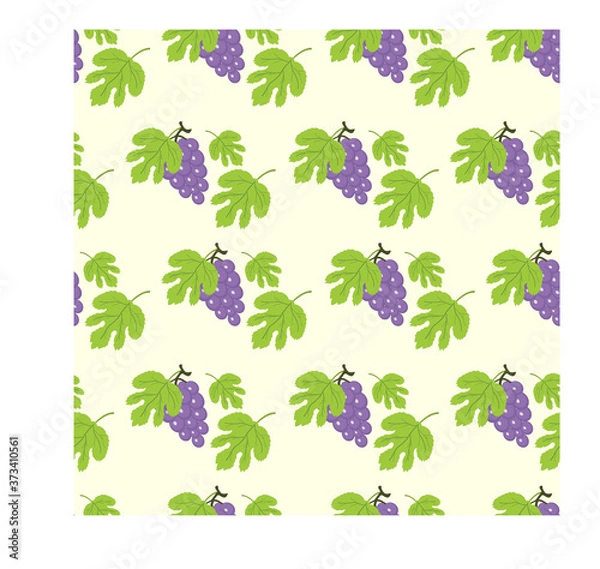 Obraz seamless patterns with grapes are perfect for baby clothes, kids, fabrics, gift wrapping and much more.
