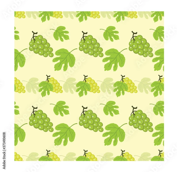 Obraz seamless patterns with grapes are perfect for baby clothes, kids, fabrics, gift wrapping and much more.
