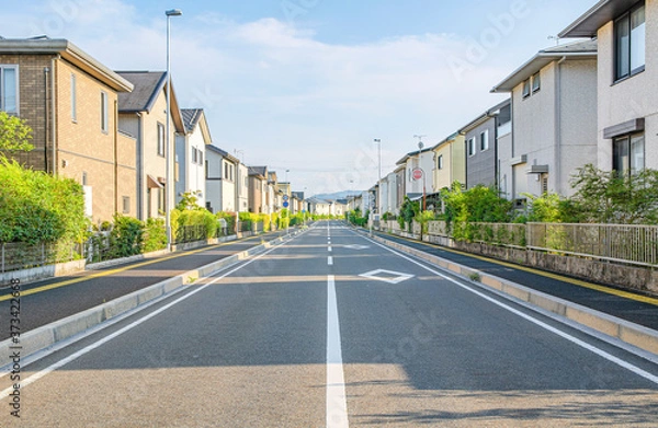 Obraz 住宅街の道路