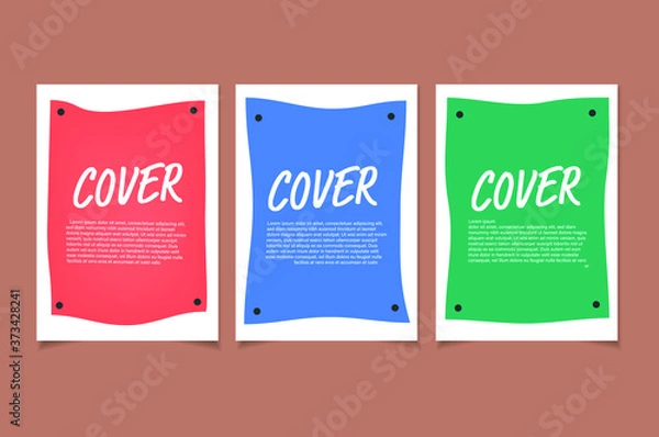 Fototapeta A4 vector template simple cover for design work such as report, poster, catalog, magazine, flyer, book, sheet, annual, infographic and presentation. Does not merge object so work files can be edit.