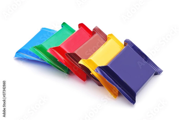 Obraz chocolate in colorful wrappings