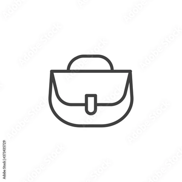 Obraz Women handbag line icon. linear style sign for mobile concept and web design. Purse handbag, bag outline vector icon. Symbol, logo illustration. Vector graphics