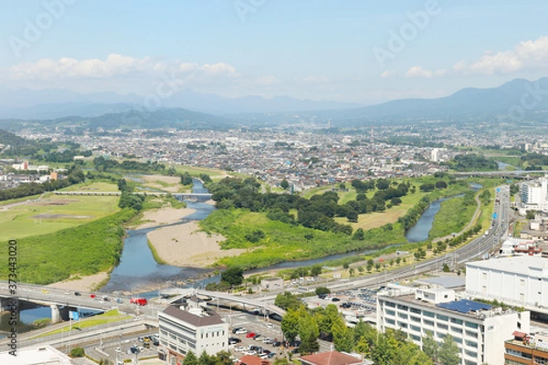 Obraz 群馬県高崎市の街並み