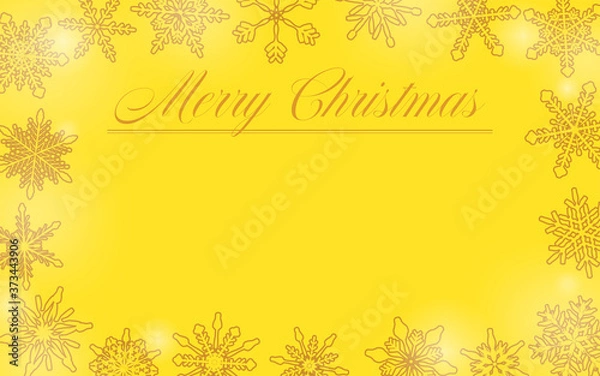 Obraz 雪の結晶をちりばめたクリスマスカード