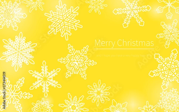 Obraz 雪の結晶をちりばめたクリスマスカード