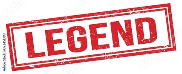 Obraz LEGEND red grungy rectangle stamp.