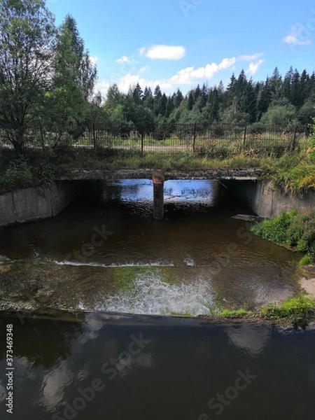 Obraz old wooden bridge