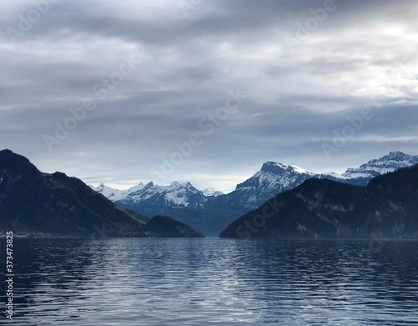 Obraz lake and mountains in Switzerland