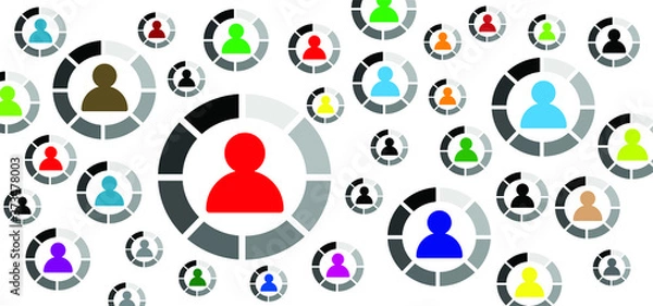 Fototapeta Mailbox is loading. Contact us or call us symbols Social Media network icons for business communication Marketing chatting, messenger, mail, chat talk Funny mobile share about connect Offline day like