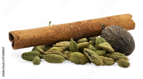 Obraz Nutmeg, cardamom and cinnamon