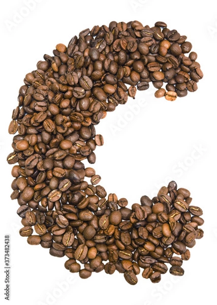 Obraz The letter C from coffee grains