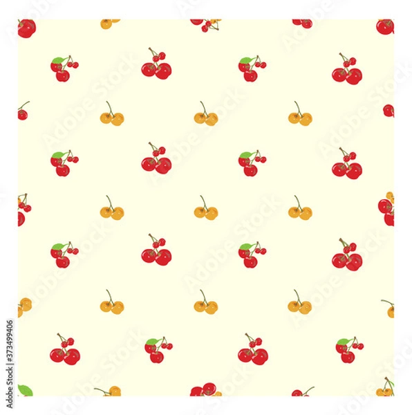 Obraz Seamless Pattern with Cherry Suitable for Baby Clothes, Kids, Wrapping, Fabrics and much more.