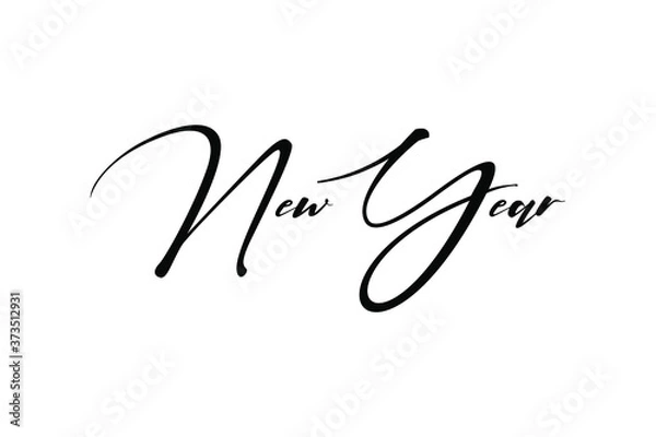Fototapeta New Year text icon 