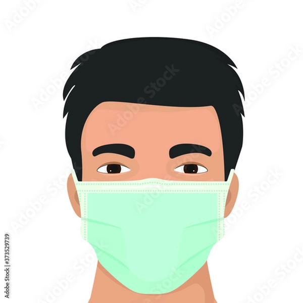 Obraz Man Using Medical Mask