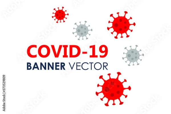 Obraz Virus COVID-19 banner vector 
