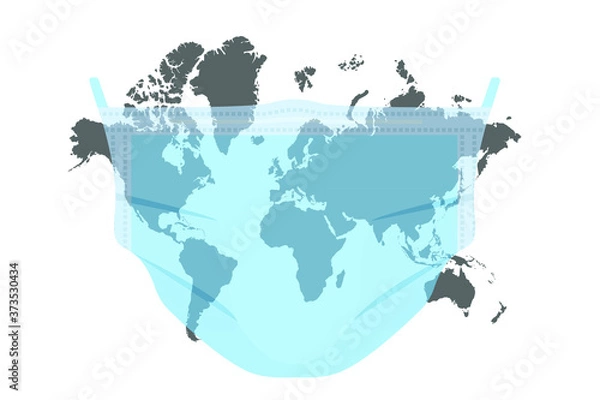 Fototapeta Mask Saving the world