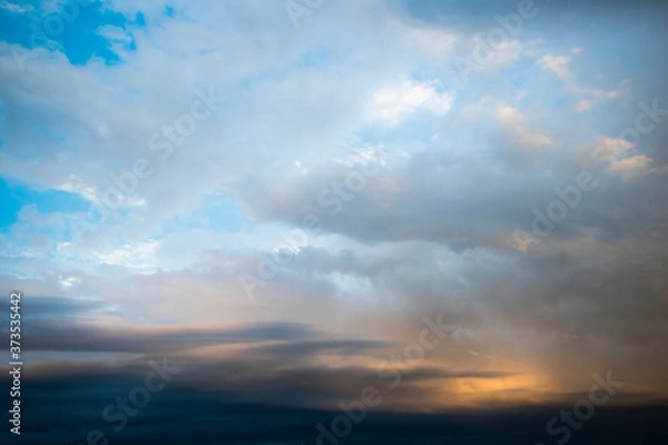 Fototapeta Dramatic view on the sky with clouds