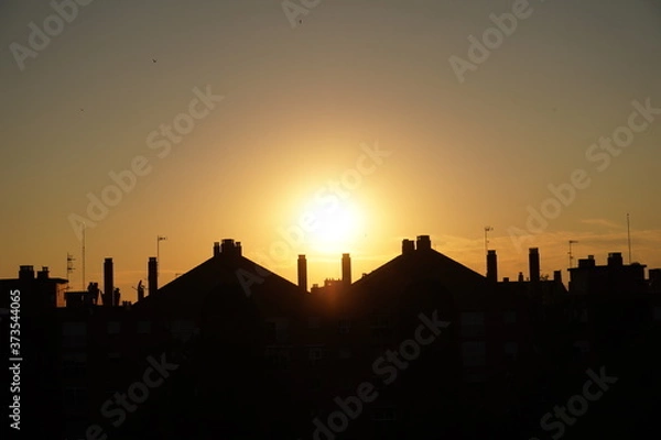 Obraz sunset over the city