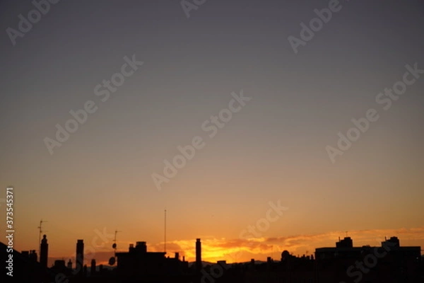 Obraz sunset over the city