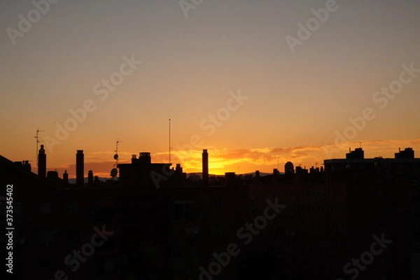 Obraz sunset over the city