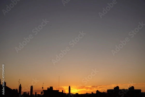 Obraz sunset over the city