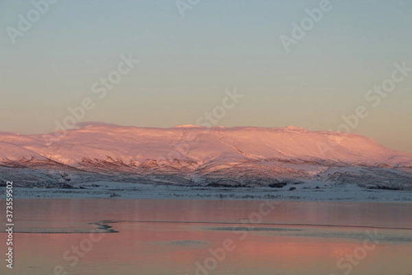 Obraz Iceland pink sunset