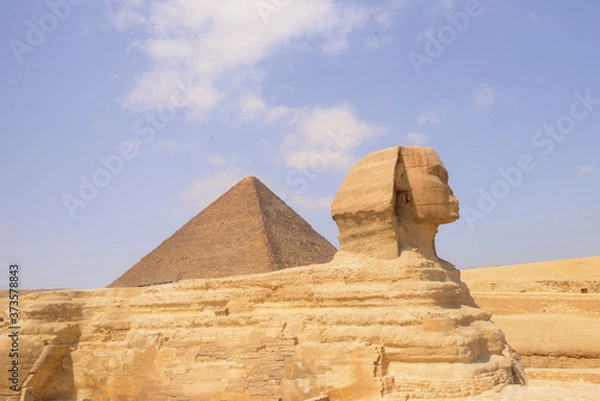 Fototapeta The Sphinx and Giza Pyramids in Cairo - Egypt
