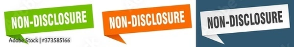 Obraz non-disclosure banner sign. non-disclosure speech bubble label set