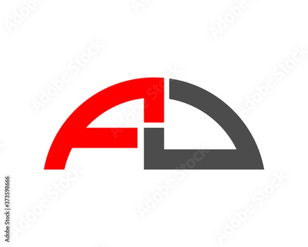 Fototapeta Stylized letter a and d