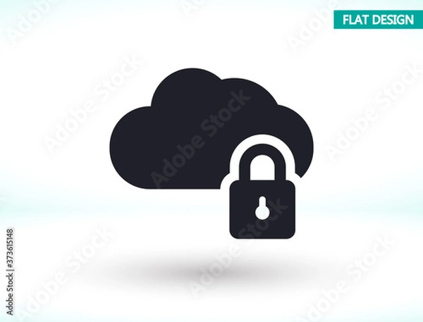Obraz Cloud lock vector icon , lorem ipsum Flat design