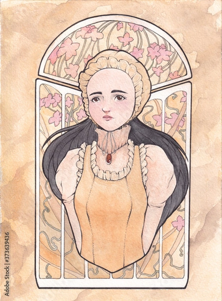 Obraz portrait art-deco woman