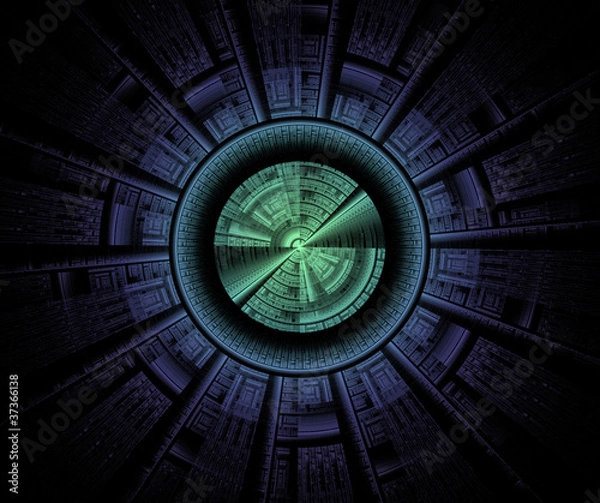 Obraz abstract technological fractal background