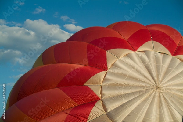 Obraz Colorful Hot Air Ballon being filled with gas for flight