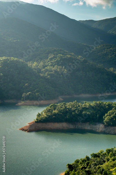 Obraz Lake Island (Shing Mun Reservoir in Hong Kong)