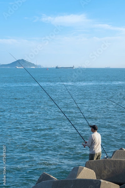 Obraz Fishing on the Pier