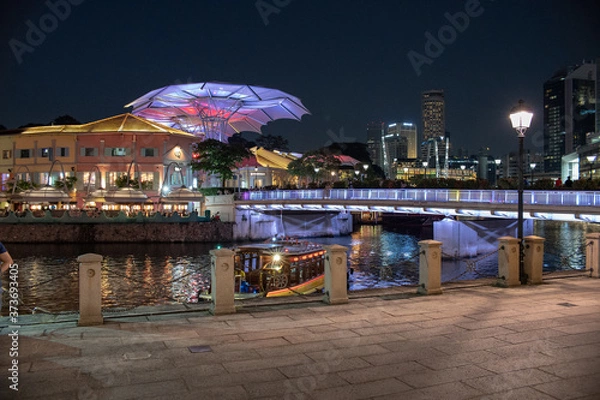 Obraz Clarke Quay, Singapore at Night