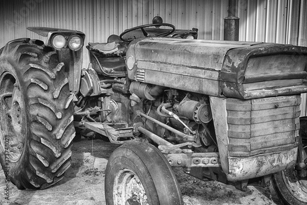 Obraz old farm tractor