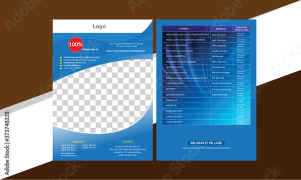 Obraz Training Flyer Design