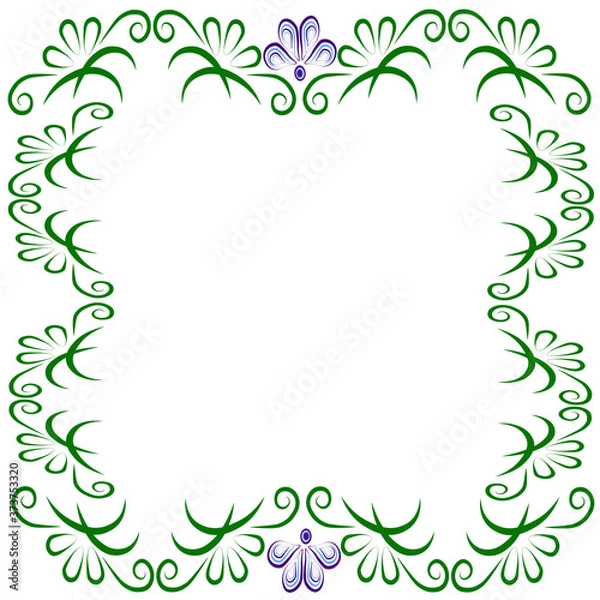 Obraz frame with flowers