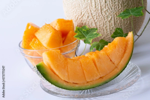 Obraz 北海道名産である赤肉の夕張メロン